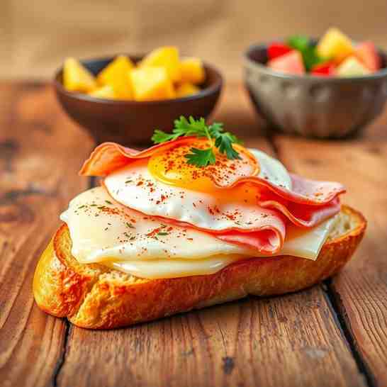 French Croque Madame Recipe - Bistro-Style Ham & Cheese Melt